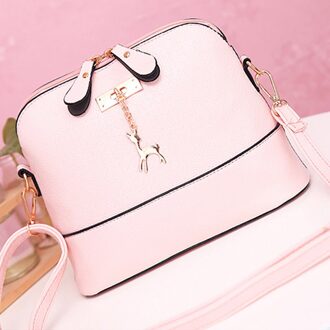 Vrouwen Tassen Vrouwen Messenger Handbagss Mode Mini Tas Herten Speelgoed Shell Vorm Tas Schoudertassen Messenger Bolso Sac A Main # Yj roze