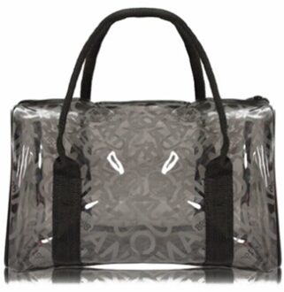 Vrouwen Transparante Handtas Schoudertas Clear Jelly Purse Clutch Pvc Draagtas Effen Kleur Leuke Clear Packback zwart