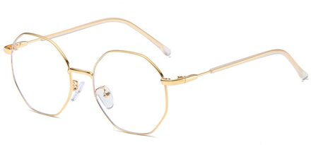 Vrouwen UV400 Ronde Metalen Zonnebril Rijden Bril Retro Vintage Zonnebril Goud