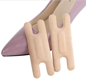 Vrouwen Verdikte Siliconen Onzichtbare Hak Protector Sticker Pijn Anti Wrijving Hiel Liner Strip Hoge Hakken Inlegzolen Schoenen Kussen Beige