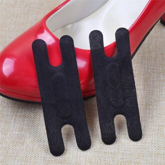 Vrouwen Verdikte Siliconen Onzichtbare Hak Protector Sticker Pijn Anti Wrijving Hiel Liner Strip Hoge Hakken Inlegzolen Schoenen Kussen zwart