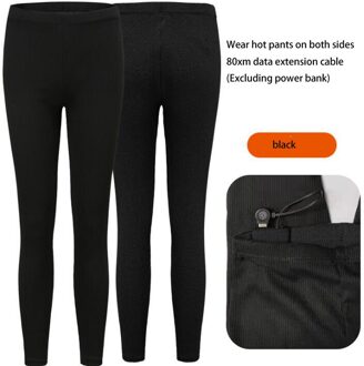 Vrouwen Verwarmde Broek Motorfiets Verwarming Broek Elektrische Usb Verwarming Thermisch Ondergoed Broek Kleding 2 Side Wear 4 Kleur Voor Winter 880008-zwart / Fit for 40-60kg