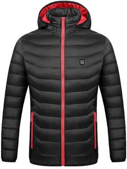 Vrouwen Verwarmde Jas Outdoor Usb Verwarmde Lange Mouwen Hooded Verwarming Katoenen Jas Winter Thermische Kleding Skiën Xl