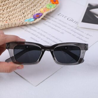 Vrouwen Vintage Zonnebril Zomer Mode Zonnebril Lady Brillen Eye Shades Vrouwelijke Shades Streetwear Brillen Fietsen Bril grijs