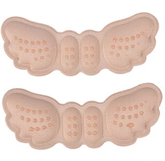 Vrouwen Vlinder Dikke Dunne Hak Liner Grips Protector Sticker Inlegzolen Voor Schoenen Hoge Hakken Pijnbestrijding Voetverzorging Insert Kussen naakt Thin 3mm