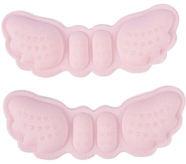 Vrouwen Vlinder Dikke Dunne Hak Liner Grips Protector Sticker Inlegzolen Voor Schoenen Hoge Hakken Pijnbestrijding Voetverzorging Insert Kussen roze Thick 6mm