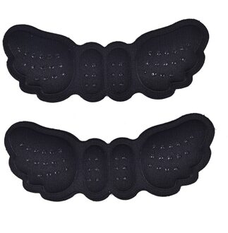 Vrouwen Vlinder Dikke Dunne Hak Liner Grips Protector Sticker Inlegzolen Voor Schoenen Hoge Hakken Pijnbestrijding Voetverzorging Insert Kussen zwart Thick 6mm