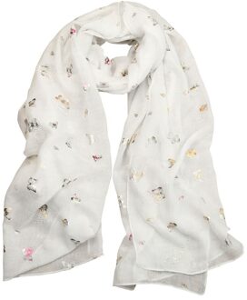 Vrouwen Vlinder Print Lange Wrap Sjaal Voor Lente Airconditioning Handdoek Moslim Hijab Mode Dames Strand Sjaal Sjaals wit