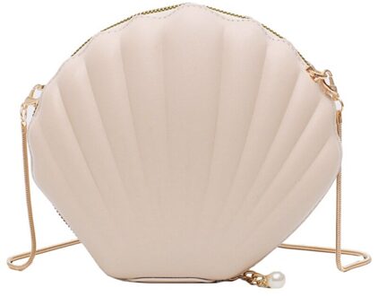 Vrouwen Wilde Mode Shell Tas Kleine Messenger Bag Messenger Bag Schoudertas Beige / S