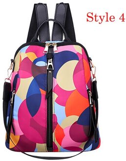 Vrouwen Wilde Rugzak Kleurrijke Oxford Doek Student Bag Tiener Meisjes Rugzak Beroemde Tassen Zaino Da Donna stijl 4