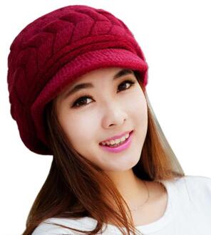 Vrouwen Winter Effen Kleur Wollen Gebreide Beanie Vrouwen Mode Toevallige Hoed Warme Vrouwelijke Soft Thicken Hedging Cap Slouchy Motorkap d6