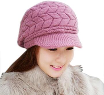 Vrouwen Winter Effen Kleur Wollen Gebreide Beanie Vrouwen Mode Toevallige Hoed Warme Vrouwelijke Soft Thicken Hedging Cap Slouchy Motorkap d6