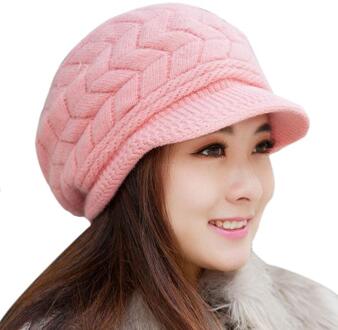 Vrouwen Winter Effen Kleur Wollen Gebreide Beanie Vrouwen Mode Toevallige Hoed Warme Vrouwelijke Soft Thicken Hedging Cap Slouchy Motorkap d6