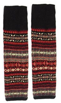 Vrouwen Winter Over De Knie Lange Knit Cover Haak Beenwarmers Legging Chic Boho Warm Gestreepte Mujer Dij Stulpe Beenwarmers 02