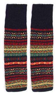 Vrouwen Winter Over De Knie Lange Knit Cover Haak Beenwarmers Legging Chic Boho Warm Gestreepte Mujer Dij Stulpe Beenwarmers 04