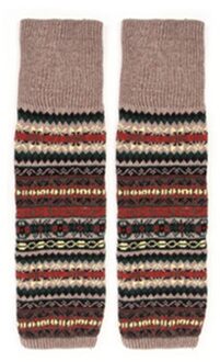 Vrouwen Winter Over De Knie Lange Knit Cover Haak Beenwarmers Legging Chic Boho Warm Gestreepte Mujer Dij Stulpe Beenwarmers 05