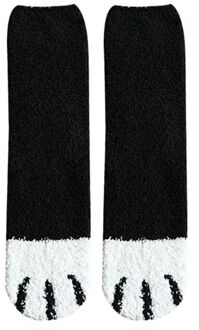 Vrouwen Winter Pluizige Fuzzy Warm Slipper Sokken Leuke Meow Kat Poten Print Kousen model--5