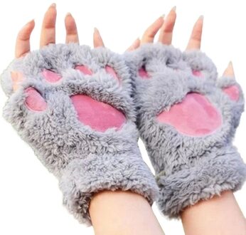 Vrouwen Winter Pols Arm Warmer Gebreide Toetsenbord Lange Vingerloze Handschoenen Mitten Voor grijs