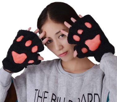 Vrouwen Winter Pols Arm Warmer Gebreide Toetsenbord Lange Vingerloze Handschoenen Mitten Voor zwart