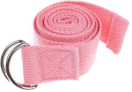 Vrouwen Yoga Stretch Strap Roze/Zwart D-Ring Riem Fitness Oefening Gym Touw Figuur Taille Been Weerstand Fitness bands Yoga Riem