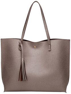 Vrouwen Zachte Lederen Handtas Vrouwen Schoudertas Shopper Tote Emmer Tas Mode Vrouwen Handtassen B