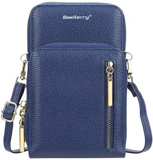 Vrouwen Zakken Zomer Mini Vrouwelijke Schoudertassen Dubbele Rits Pocket Vrouwen Tassen Leuke Kleine Tassen Voor meisje blauw