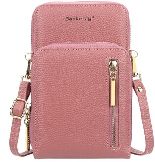 Vrouwen Zakken Zomer Mini Vrouwelijke Schoudertassen Dubbele Rits Pocket Vrouwen Tassen Leuke Kleine Tassen Voor meisje donker roze