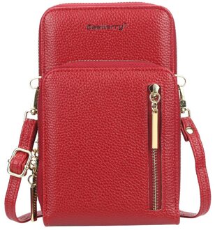 Vrouwen Zakken Zomer Mini Vrouwelijke Schoudertassen Dubbele Rits Pocket Vrouwen Tassen Leuke Kleine Tassen Voor meisje rood