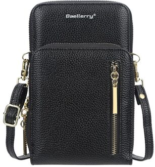 Vrouwen Zakken Zomer Mini Vrouwelijke Schoudertassen Dubbele Rits Pocket Vrouwen Tassen Leuke Kleine Tassen Voor meisje zwart