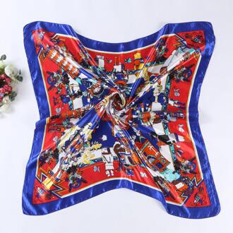 Vrouwen Zijden Sjaal 90*90Cm Lady Vierkante Sjaals Bloemenprint Zijde Satijn Hoofd Sjaals Hoofddoek Shawl sjaals Voor Meisjes 7