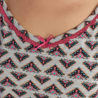 Vrouwen zomer nachtjapon met dunne bandjes KL45300 Grijs - XL