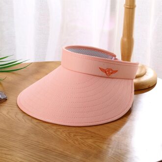 Vrouwen Zomer Opvouwbare Geborduurde Baseball Cap Verstelbare Lege Top Zonnehoed Met Brede Rand TC21 Oranje