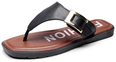 Vrouwen Zomer Vintage Rome Slippers Casual Schoenen Strand Vrouwelijke Slipper Sandalen Zomer Thuis Platte Slippers Schoenen Scarpe Donna zwart / 39