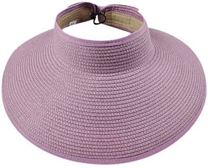 Vrouwen Zomer Vizieren Hoed Opvouwbare Zonnehoed Breed Grote Rand Strand Hoeden Stro Hoed Chapeau Femme Strand Uv-bescherming cap # D