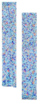 Vrouwen Zomer Zonnebrandcrème Gerimpelde Bloemen Kant Arm Sleeves Cover Candy Kleur Mesh Uv-bescherming Rijden Fingeless Handschoenen PL