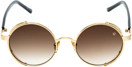 Vrouwen Zonnebril 49/19/145 mm Titanium Goud