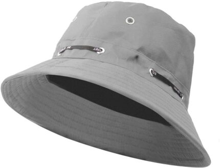 Vrouwen Zonnehoed Volwassen Mannen Cap Toevallige Outdoor Reizen Cap Pot Emmer Hoed Effen Kleur Zon Hoeden Voor Vrouwen Dames hoeden Chapeau Femme grijs