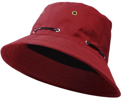 Vrouwen Zonnehoed Volwassen Mannen Cap Toevallige Outdoor Reizen Cap Pot Emmer Hoed Effen Kleur Zon Hoeden Voor Vrouwen Dames hoeden Chapeau Femme wijn