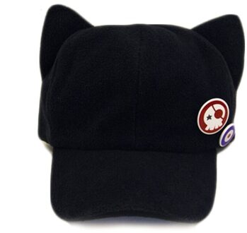 Vrouwen Zwart Krantenjongenspet Herfst Winter Dames Leuke Effen Platte Hoed Vrouwelijke Oor Caps