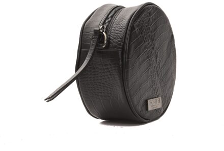 Vrouwen Zwart Leren Crossbody Tas