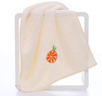 Vruchten Gezicht Handdoek Aardbei Cherry Geborduurde Badkamer Thuis Zacht Koraal Fluwelen Nordic Handdoeken Voor Volwassenen Kids Toalla De Cara oranje