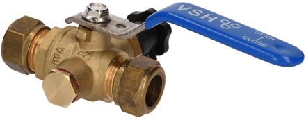 VSH Kogelkraan Knel - Met Aftapper - Kiwa Gecertificeerd - 15x15mm