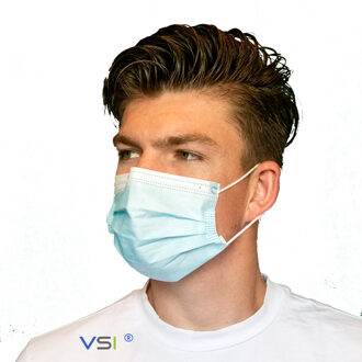 VSI Mondkapje - Mondmasker - Hygiëne masker blauw 10st