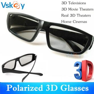 Vskey 2 Stuks Gepolariseerde Passieve 3D Bril Voor Bioscopen Reald Cinema Systeem 3D Televisies Tv Home Theaters Systeem