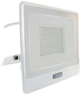 VT-158S-1 LED schijnwerper met sensor - 50 W - 4000 Lm - 4000K - Wit