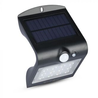 VT-767-2-B Zwarte Solar Wandlampen - IP65 - 1.5W - 220 lumen