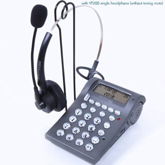 VT400 Draadgebonden Telefoon Met Mono/Binaural Headset & Toetsenblok Voor Huis Call Center Office-Noise Cancellation Microfoon