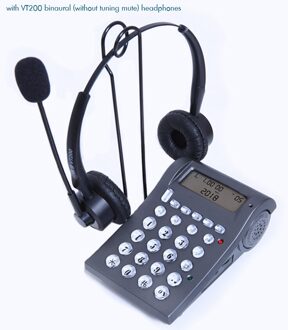 VT400 Draadgebonden Telefoon Met Mono/Binaural Headset & Toetsenblok Voor Huis Call Center Office-Noise Cancellation Microfoon