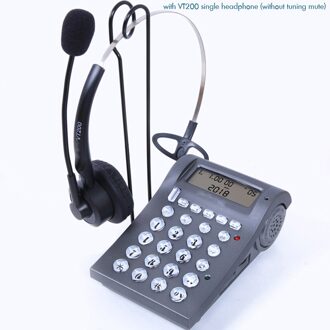 VT400 Draadgebonden Telefoon Met Mono/Binaural Headset & Toetsenblok Voor Huis Call Center Office - Noise Cancellation Microfoon