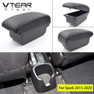 Vtear Voor Chevrolet Spark Accessoires Armsteun Auto Arm Rest Lederen Opbergdoos Usb Auto-Styling Center Console Automobiles USB Beige